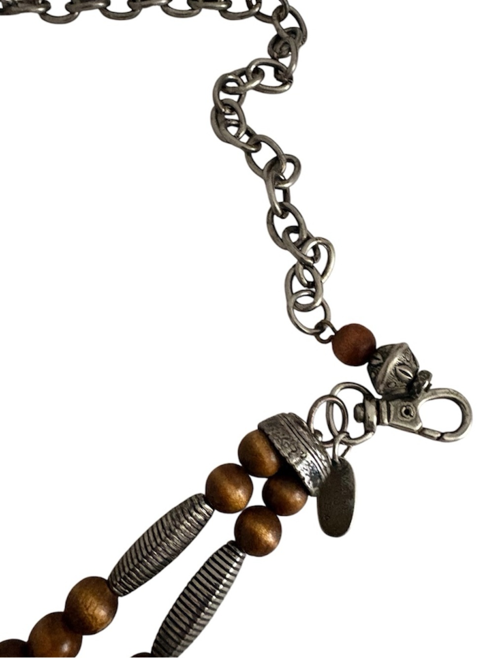 Vintage boho layered bead chain belt with earthy wooden beads 🤎✨ - Picture 4 of 5
